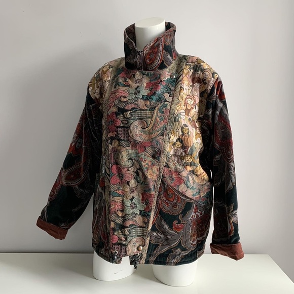 Vintage Village Factory Velour Coat. - Picture 6 of 10